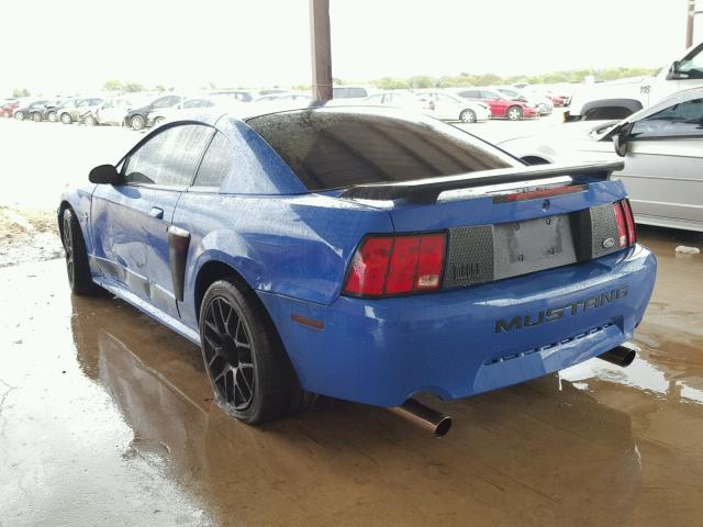 1FAFP42R63F429837 - 2003 FORD MUSTANG MA BLUE photo 3