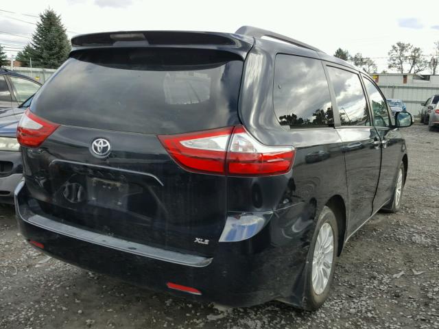 5TDYK3DC4GS739852 - 2016 TOYOTA SIENNA XLE BLACK photo 4