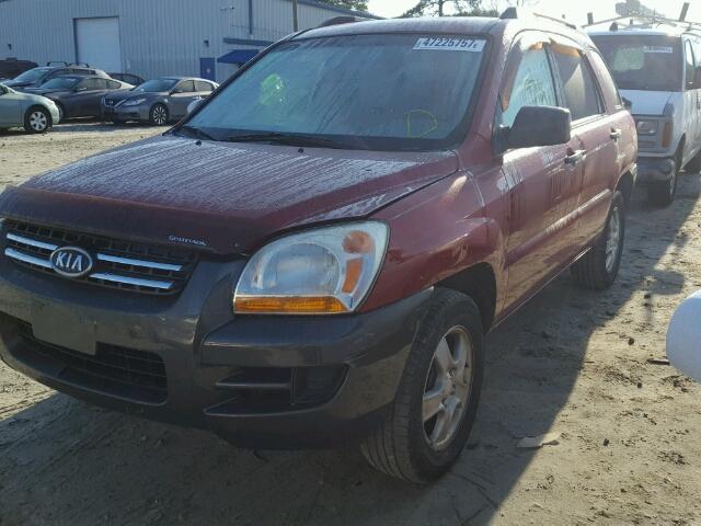 KNDJF724277418718 - 2007 KIA SPORTAGE L RED photo 2