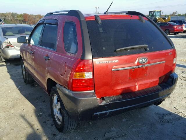 KNDJF724277418718 - 2007 KIA SPORTAGE L RED photo 3