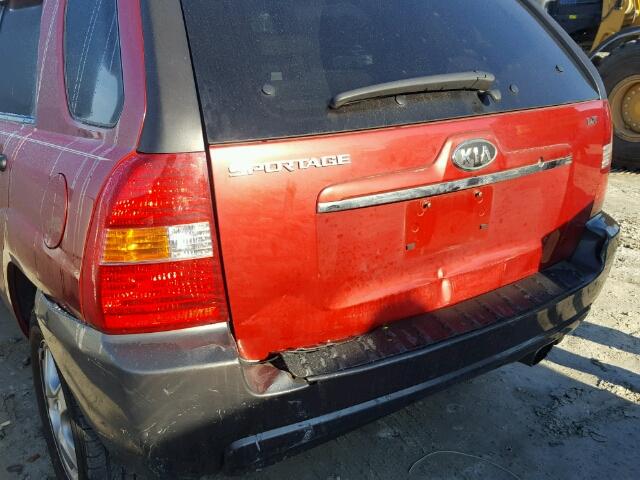 KNDJF724277418718 - 2007 KIA SPORTAGE L RED photo 9