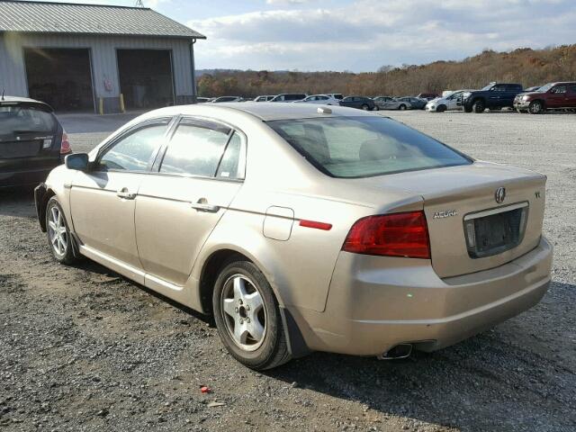 19UUA66244A006752 - 2004 ACURA TL TAN photo 3