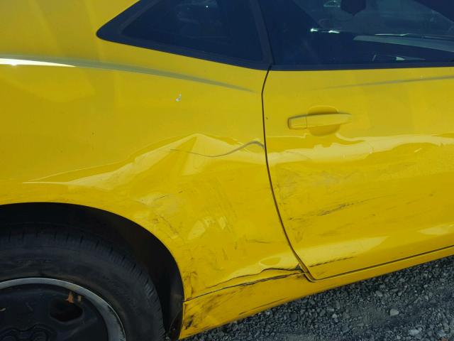 2G1FA1E35C9114952 - 2012 CHEVROLET CAMARO LS YELLOW photo 9