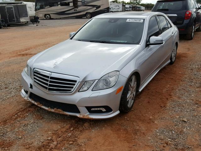 WDDHF7CB2AA151589 - 2010 MERCEDES-BENZ E 550 SILVER photo 2