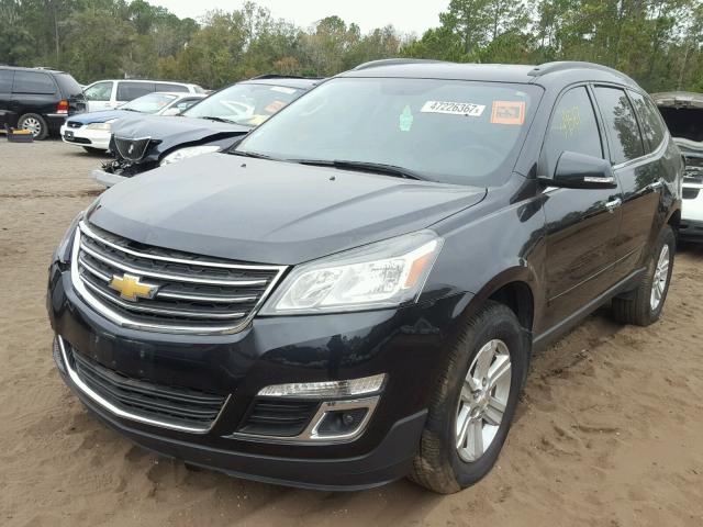 1GNKRGKD8EJ314513 - 2014 CHEVROLET TRAVERSE L BLACK photo 2