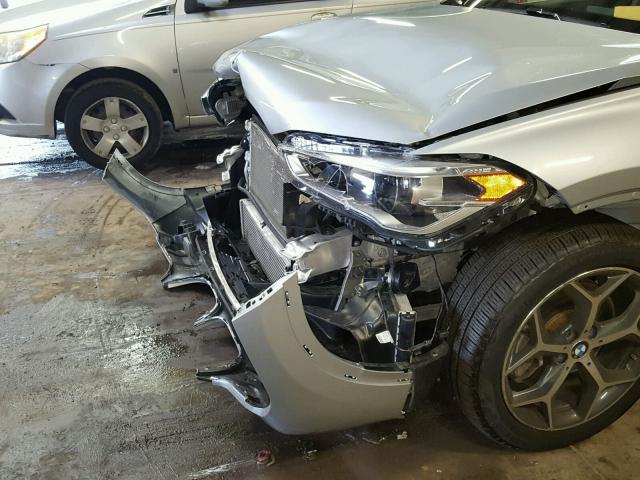WBXHT3C36G5E48893 - 2016 BMW X1 XDRIVE2 SILVER photo 9