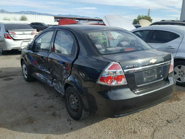 KL1TD56E29B392411 - 2009 CHEVROLET AVEO LS BLACK photo 3