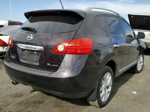 JN8AS5MV8CW381359 - 2012 NISSAN ROGUE S BLACK photo 4