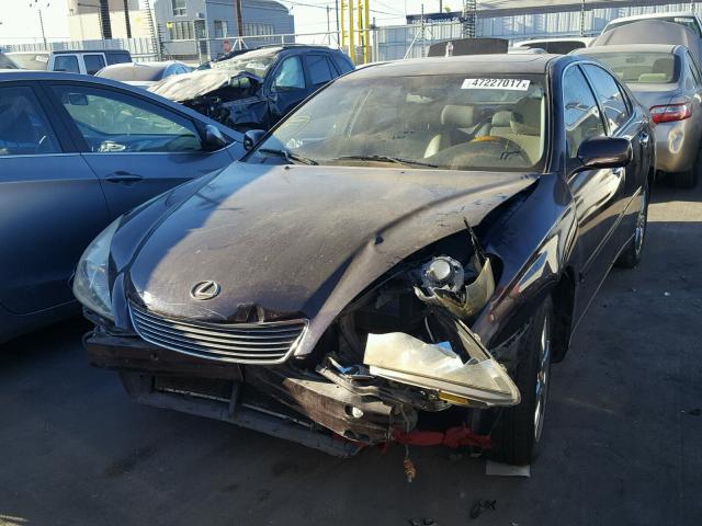 JTHBA30G555115691 - 2005 LEXUS ES 330 MAROON photo 2