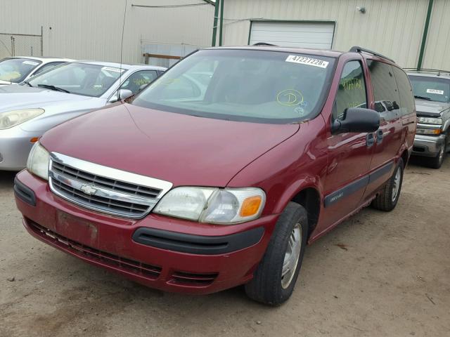 1GNDX03E34D257163 - 2004 CHEVROLET VENTURE MAROON photo 2