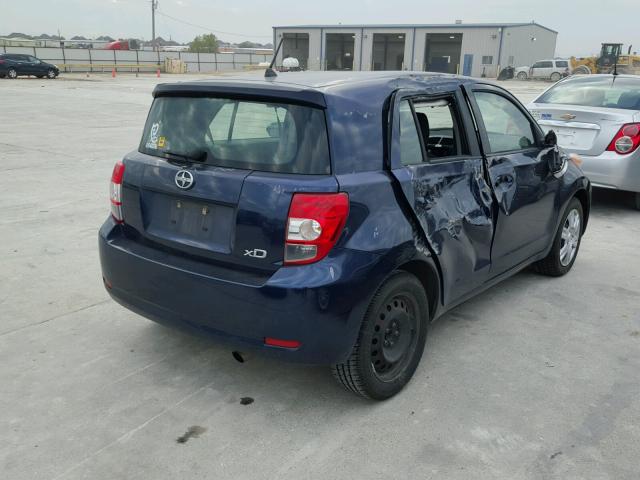 JTKKU104X8J021121 - 2008 TOYOTA SCION XD BLUE photo 4