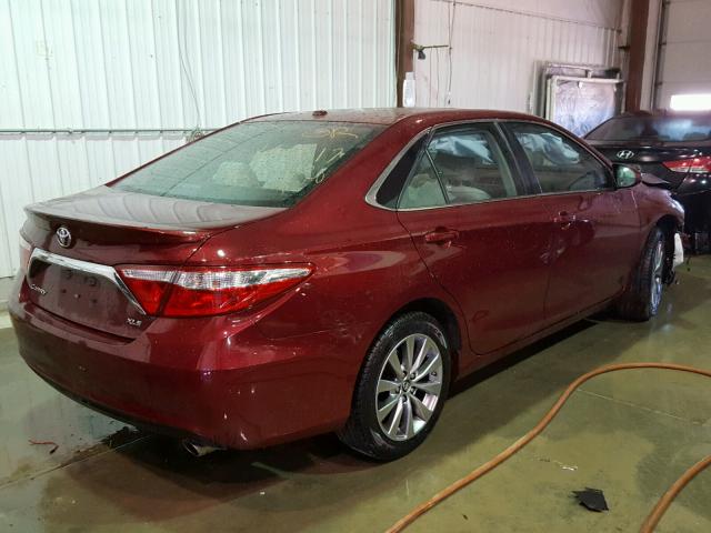 4T1BF1FK8FU902284 - 2015 TOYOTA CAMRY LE 栗色 照片 4