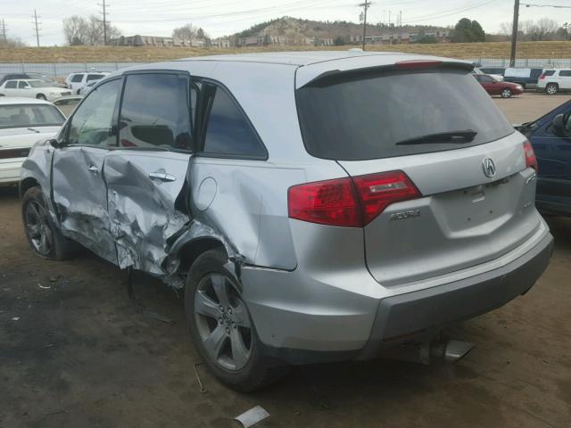 2HNYD28897H531355 - 2007 ACURA MDX SPORT SILVER photo 3