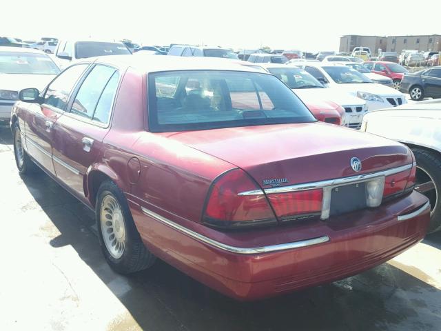 2MEFM75W7YX617282 - 2000 MERCURY GRAND MARQ BURGUNDY photo 3