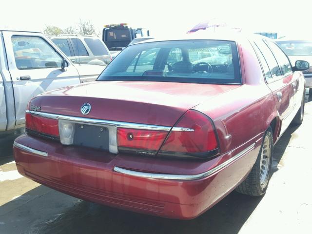 2MEFM75W7YX617282 - 2000 MERCURY GRAND MARQ BURGUNDY photo 4