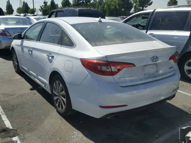 5NPE34AF2FH076290 - 2015 HYUNDAI SONATA SPO WHITE photo 3