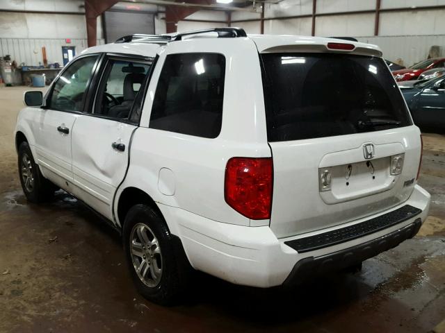 2HKYF18524H567732 - 2004 HONDA PILOT EXL WHITE photo 3