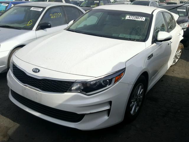 KNAGT4L37G5100996 - 2016 KIA OPTIMA LX WHITE photo 2