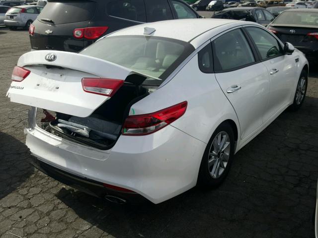 KNAGT4L37G5100996 - 2016 KIA OPTIMA LX WHITE photo 4