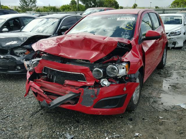 1G1JC6SH3D4194435 - 2013 CHEVROLET SONIC LT RED photo 2