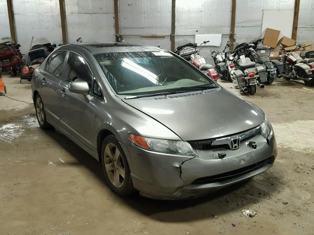 1HGFA15878L007521 - 2008 HONDA CIVIC EX GRAY photo 1