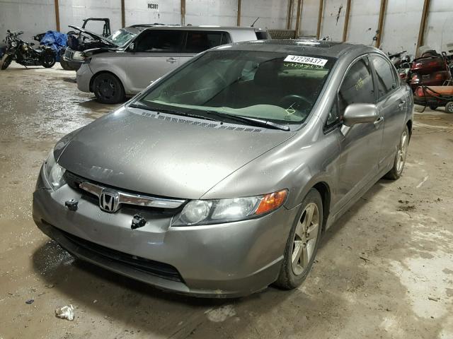 1HGFA15878L007521 - 2008 HONDA CIVIC EX GRAY photo 2