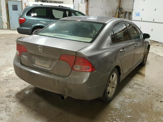 1HGFA15878L007521 - 2008 HONDA CIVIC EX GRAY photo 4