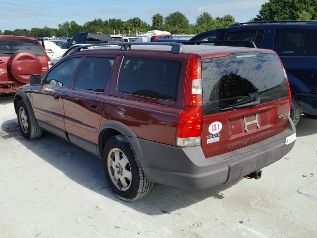 YV1SZ58D721071190 - 2002 VOLVO V70 XC MAROON photo 3