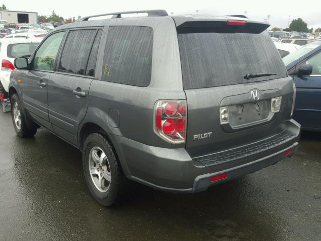 5FNYF28487B005463 - 2007 HONDA PILOT EX GRAY photo 3