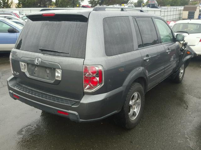 5FNYF28487B005463 - 2007 HONDA PILOT EX GRAY photo 4