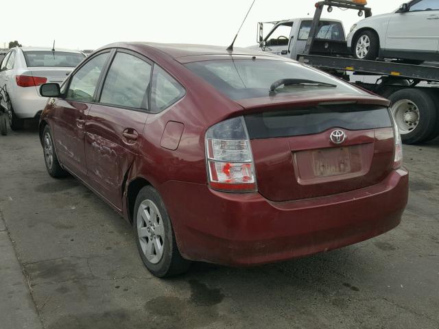 JTDKB22U140017264 - 2004 TOYOTA PRIUS BURGUNDY photo 3