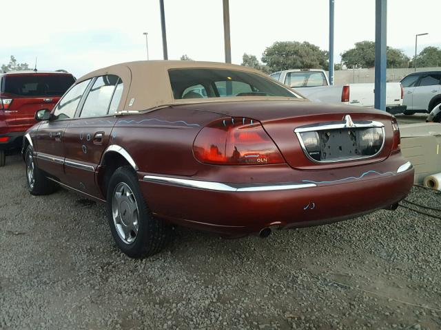 1LNHM97V6YY857350 - 2000 LINCOLN CONTINENTA MAROON photo 3