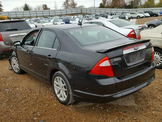 3FAHP0JA1CR365139 - 2012 FORD FUSION SEL BLACK photo 3