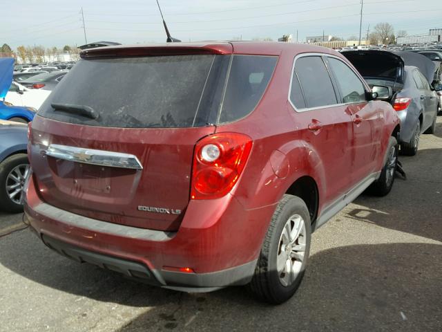 2CNALBEW1A6379518 - 2010 CHEVROLET EQUINOX LS BURGUNDY photo 4