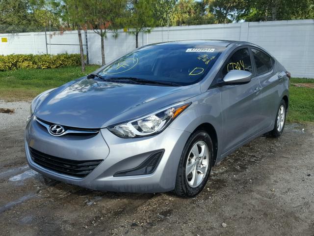 5NPDH4AE9FH588990 - 2015 HYUNDAI ELANTRA SE GRAY photo 2