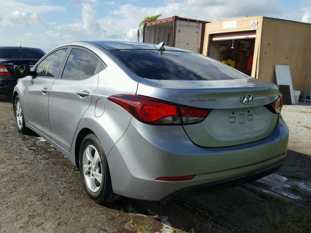 5NPDH4AE9FH588990 - 2015 HYUNDAI ELANTRA SE GRAY photo 3