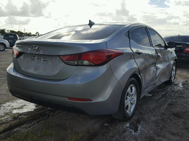 5NPDH4AE9FH588990 - 2015 HYUNDAI ELANTRA SE GRAY photo 4