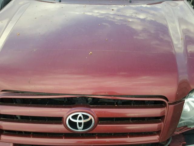 JTEEP21A670205350 - 2007 TOYOTA HIGHLANDER RED photo 7