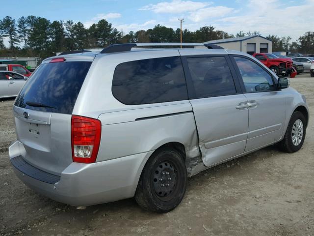 KNDMG4C70C6490387 - 2012 KIA SEDONA LX SILVER photo 4