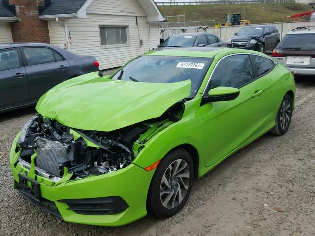 2HGFC4B08HH306362 - 2017 HONDA CIVIC LX GREEN photo 2