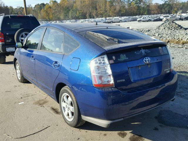 JTDKB20U687752306 - 2008 TOYOTA PRIUS BLUE photo 3