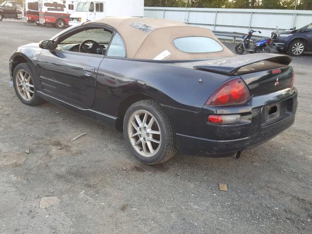 4A3AE55H71E004937 - 2001 MITSUBISHI ECLIPSE SP BLACK photo 3