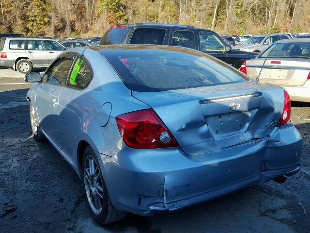 JTKDE167670177782 - 2007 TOYOTA SCION TC BLUE photo 3