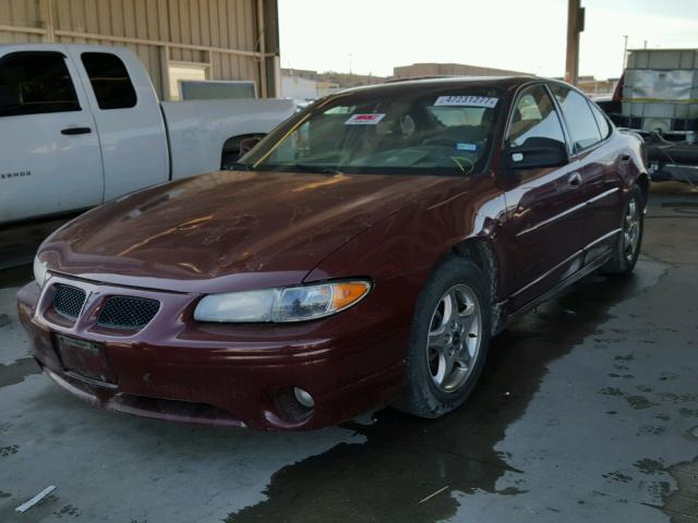 1G2WP52K4YF245513 - 2000 PONTIAC GRAND PRIX BURGUNDY photo 2