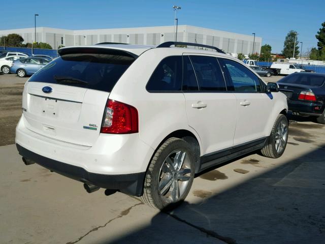 2FMDK3J99DBC85758 - 2013 FORD EDGE SEL WHITE photo 4