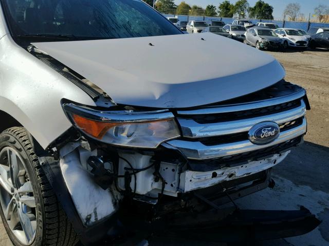 2FMDK3J99DBC85758 - 2013 FORD EDGE SEL WHITE photo 9