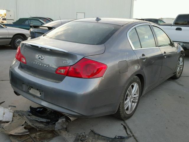 JN1CV6APXDM303009 - 2013 INFINITI G37 BASE GRAY photo 4