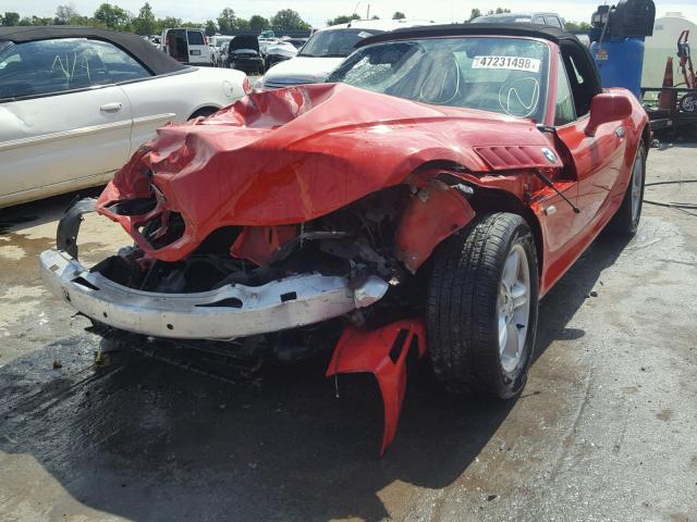 4USCH9344YLF83561 - 2000 BMW Z3 2.3 RED photo 2