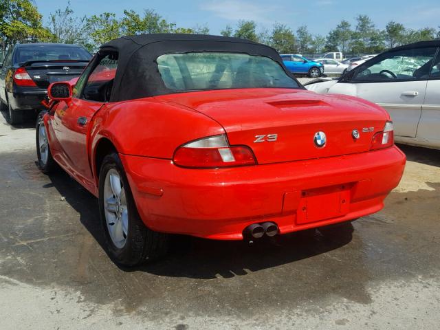 4USCH9344YLF83561 - 2000 BMW Z3 2.3 RED photo 3