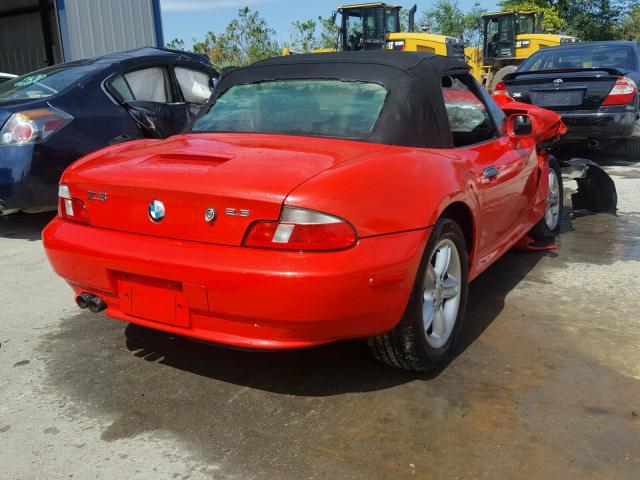 4USCH9344YLF83561 - 2000 BMW Z3 2.3 RED photo 4